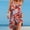A570 Red, variant on Women's Summer Boho Midi A-Line Dress Spaghetti Strap Sleeveless Tropical Palm Tree Print Flowy Beach Sun Dress Casual Vacation Holiday Apparel