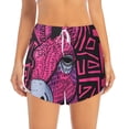 thumbnail image 2 of Picia ink Donkey Pop Art Pattern Women's 2 in 1 Athletic Running Shorts High Waisted Workout Casual Gym Sweat Shorts with Comfy Liner Zipper Pockets-X-Large, 2 of 9