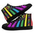 thumbnail image 4 of Autism Acceptance American High Top Canvas Shoes Sneakers Black Size 10, 4 of 7