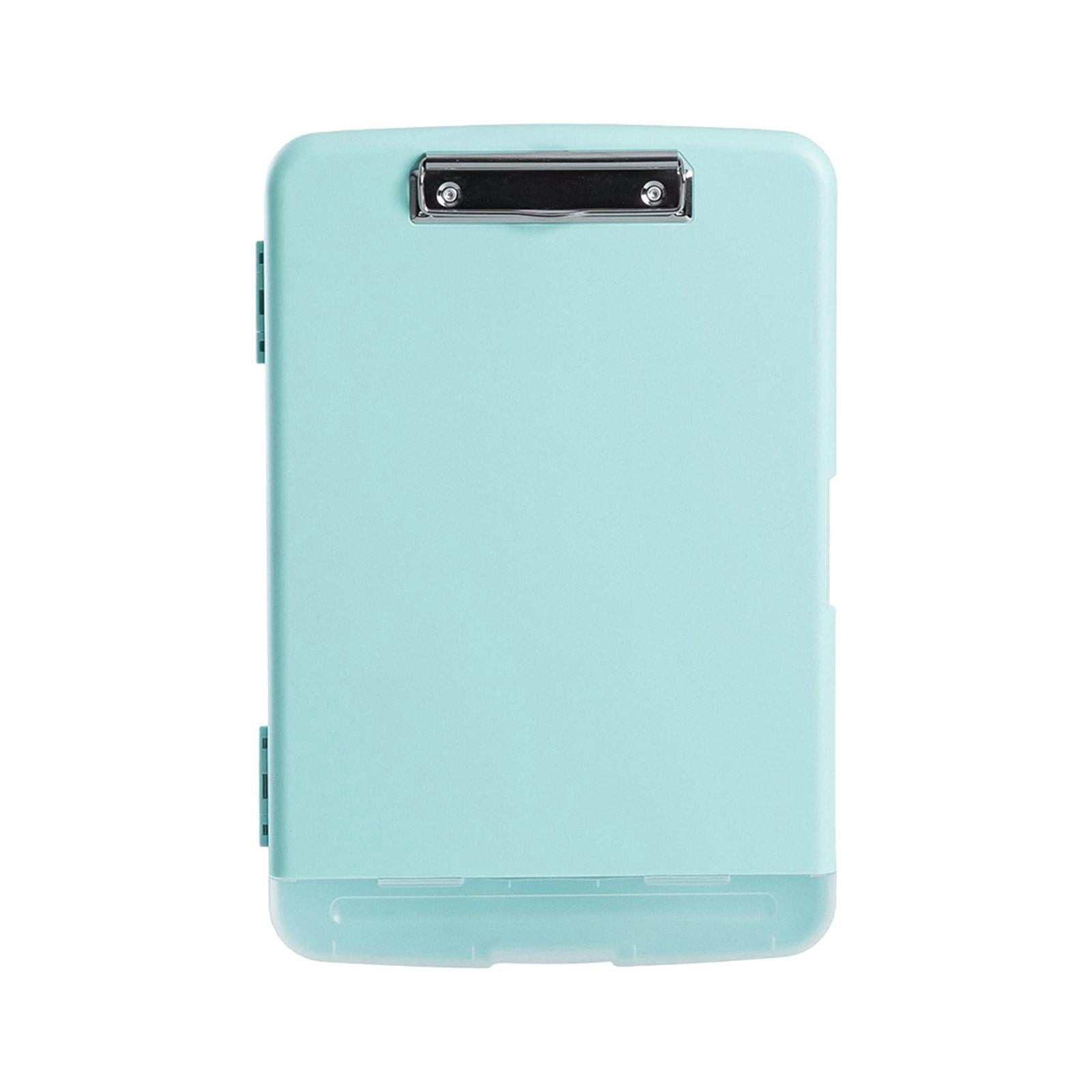 SunniMix Clipboard with Storage Folder with Pen Holder, Dustproof, High Capacity, Nursing light blue