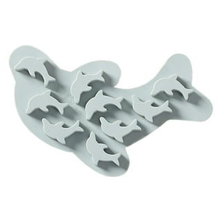 HIC Green Silicone Mermaid Tail Shape Ice Cube Tray and Baking