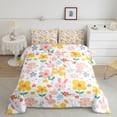 thumbnail image 2 of Feelyou Cute Floral Flower Queen Comforter Set, Kawaii Bunny Rabbit Bedding Sets, Spring Groovy Daisy Reversible Bedding Comforter Set, Breathable Home Decor, 3pcs, 2 of 8