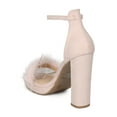 thumbnail image 3 of New Women Faux Suede Feather Platform Block Heel Sandal - 17987 By Wild Diva, 3 of 6