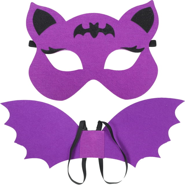 KAKOWELY 1 Juego de máscara de murciélago para Halloween, disfraz de murciélago para niños, máscara de cosplay para fiesta de disfraces para niños