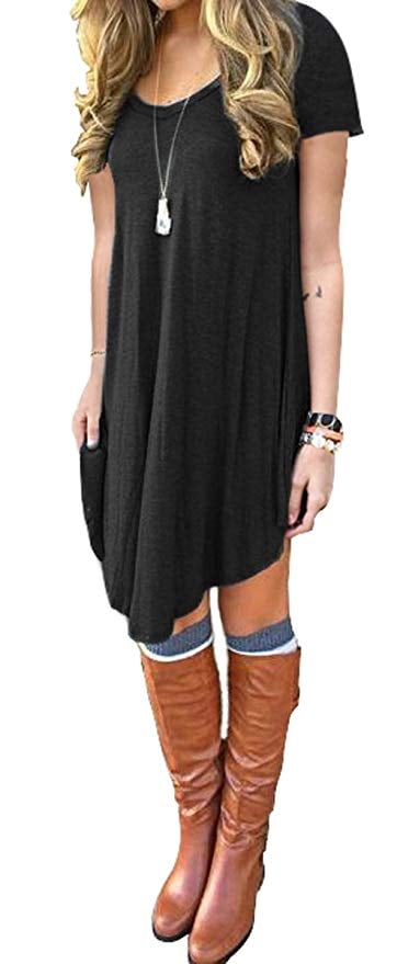 black t shirt dress walmart