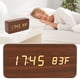 thumbnail image 1 of Reloj Digital De Madera LED, Reloj Despertador Electrónico Con Pantalla Ancha, Brillo De 3 Niveles, Multifuncional, Decorativo Con Pantalla De Temperatura Y Humedad Para, 1 of 7