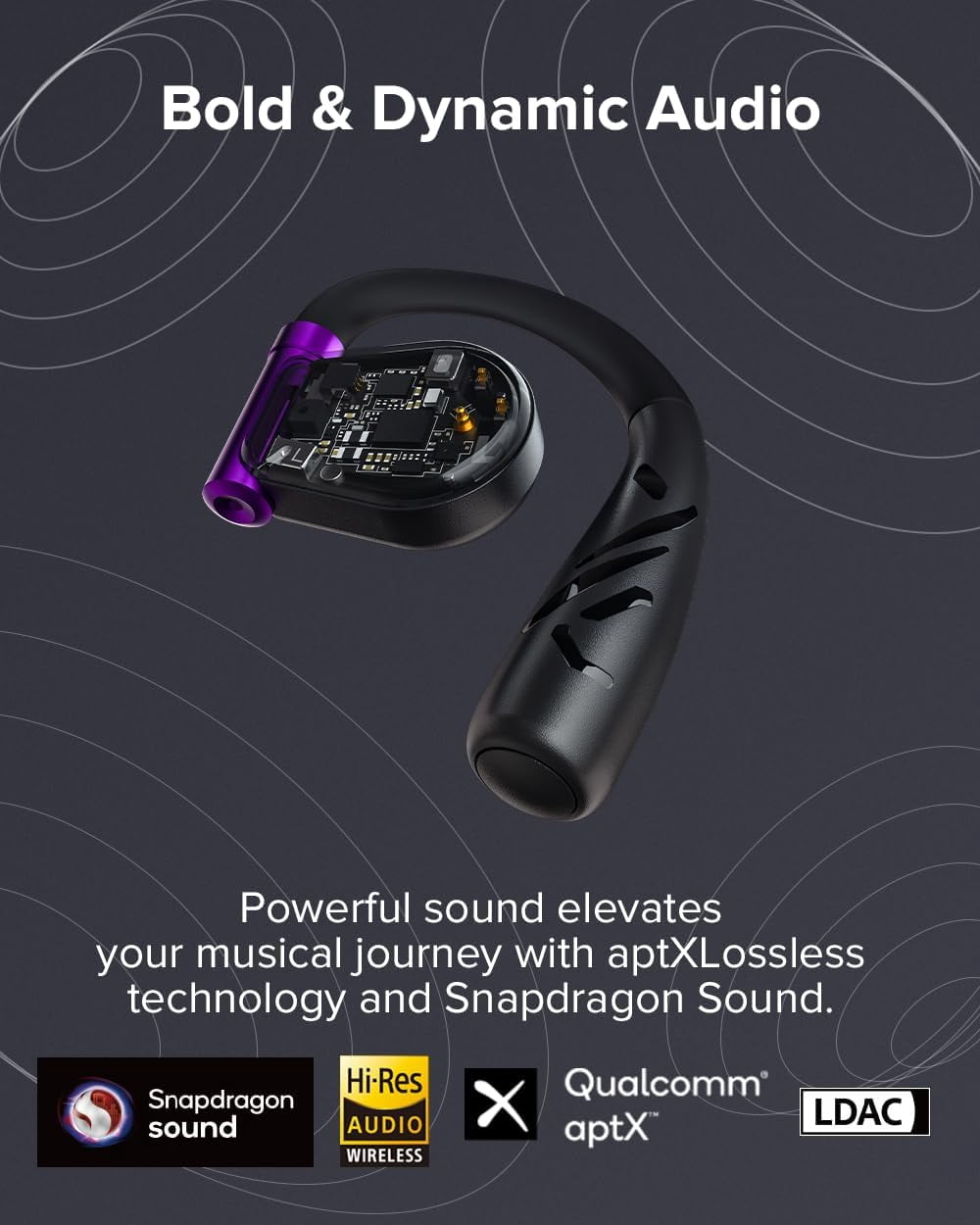 Cleer ARC II Gaming Earbuds - True Wireless Open Ear Headphones, Ultra-Low Latency, Snapdragon Sound, Bluetooth 5.3, USB-C Dongle, 35Hr Battery, Compatible to PS4, PS5, PC, Switch, Black