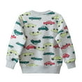 thumbnail image 3 of Tiijoy Toddler Boys Sweatshirt Car Pattern Crew Neck Comfy Pullover, Sizes 3-4T, 3 of 8