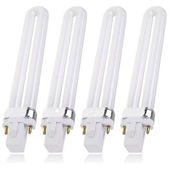 Nail Art UV Lamp, U Shaped Soft Light Nail Dryer UV Bulb 4Pcs for Nail Salons
