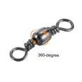 thumbnail image 4 of Uxcell Fishing Barrel Swivels Solid Ring Terminal Tackle for Freshwater Fishing Black 61lb, 4 of 4