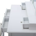 thumbnail image 6 of Canddidliike Vanity Set, Dressing Table with 3 Folding Mirror & Cushioned Makeup Vanity Stool & 4 Drawers - White, 6 of 10