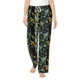 thumbnail image 2 of Goofa Lilies Flowers Printed Soft Pajama Pants for Women, Wide Leg Comfy Casual Lounge Yoga Pants-X-Large, 2 of 9