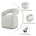thumbnail image 4 of Spruce & Spring Upholstered Dining Chair with Open Back and Hidden Casters, Single, Linen, 4 of 10