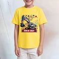 thumbnail image 2 of TOWED22 Boys Tops 5-16 Years Short Sleeve Crew Neck T-Shirts Basic Solid Color Tees(Yellow,11-12 Y), 2 of 4
