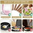 thumbnail image 4 of ACMETOP 19 Pieces Kitchen Utensils Set-11 Silicone Cooking Utensils Set, 6 Stainless Steel Sharp Knife set, 2 Cutting Board and Holder (Pink), 4 of 9