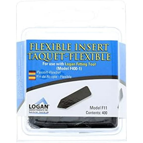 Logan Flexible Insert F11 for use in F400-1 ONLY. Pack of 400 Framing Points for Framing, Matting and Home and Professional Framing Use