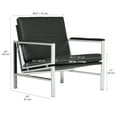 thumbnail image 4 of Studio Designs Home Atlas Bonded Leather and Metal Accent Chair in Black/Chrome, 4 of 7
