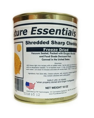 Future Essentials Canned Sharp Cheddar Cheese Freeze Dried 1 Case by Future Essentials
