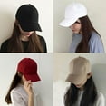 thumbnail image 3 of Sombrero curvo liso para hombre y mujer, gorra de béisbol a prueba de polvo, Color sólido, ajustable, para ocio, 3 of 4