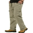 thumbnail image 1 of MesaSe Mens Loose Fit Straight Leg Cargo Pants  Lightweight Elastic Waist Solid Color Straight Leg Work Pants, 1 of 5
