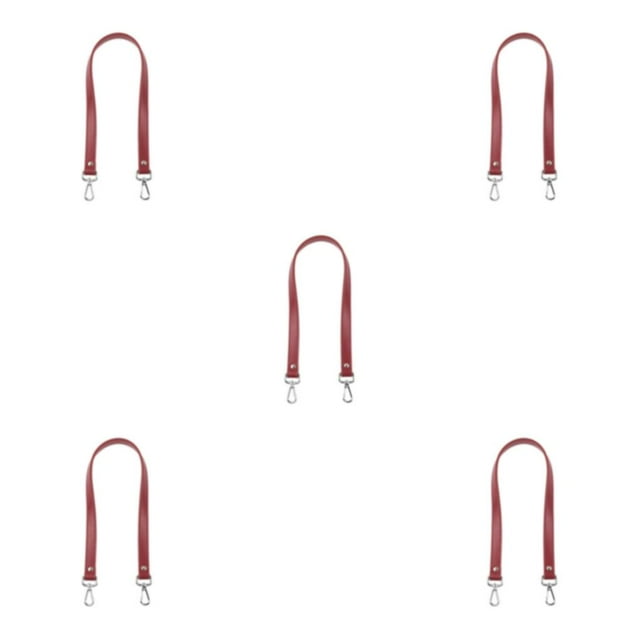 kurtrusly Bag Handles For Shoulder Bags PU Leather With Classic Multi-Color For Bag Strap Winered 5Set