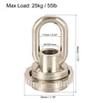 thumbnail image 2 of Unique Bargains 25kg Max Load 30x44mm M10 Thread Ring Shape Female Loop Eye Nut Nickle Color 2 Pack, 2 of 5