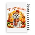 thumbnail image 2 of Happy Thanksgiving Maltese Give Thanks Fall Beanie Scarf Welcome Spiral Bound Journal Maltese Dog Lover Gifts Idea 5x7in Spiral Notebook - 00020, 2 of 5