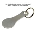thumbnail image 3 of tamizeot 2 Pieces Metal Shopping Trolley Removable Key Portable Anti-rust Glossy Smooth Opener Accessories with Keyring 2Pcs 1Set, 3 of 6