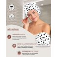 thumbnail image 4 of Gorro de ducha Luvruitaky de lujo, reutilizable, impermeable, para mujer, 4 of 7