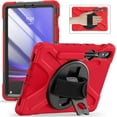 thumbnail image 1 of Funda protectora para Samsung Galaxy Tab S10 Lite / S10 FE / S9 FE 5G / S9 Tablet de 10,9''/11'', a prueba de golpes, con portalápices, correa de mano giratoria de 360° y correa para el hombro., 1 of 9