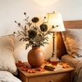 thumbnail image 5 of Artificial Fall Chrysanthemum Floral Stem, Dried Style Faux Flower Sprig With Long Flexible Branch, Rustic Harvest Vase Filler, Thanksgiving Table Mantel Home Decor, 5 of 6