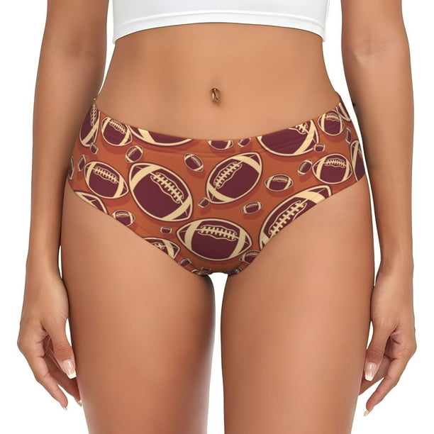 Fotbe American Football1 Calzones Estampados para Mujer – Ropa Interior de Algodón, Cómoda, Suave y Elástica-4X-Large