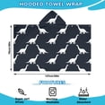 thumbnail image 2 of Dark Blue Dinosaurs Silhouette Pattern Hooded Bath Towel，50"x30" for Ages 3 To 12 Kids, Quick Dry Lightweight Soft Microfiber Hood Beach Towel Cover Up for Kids, 2 of 7
