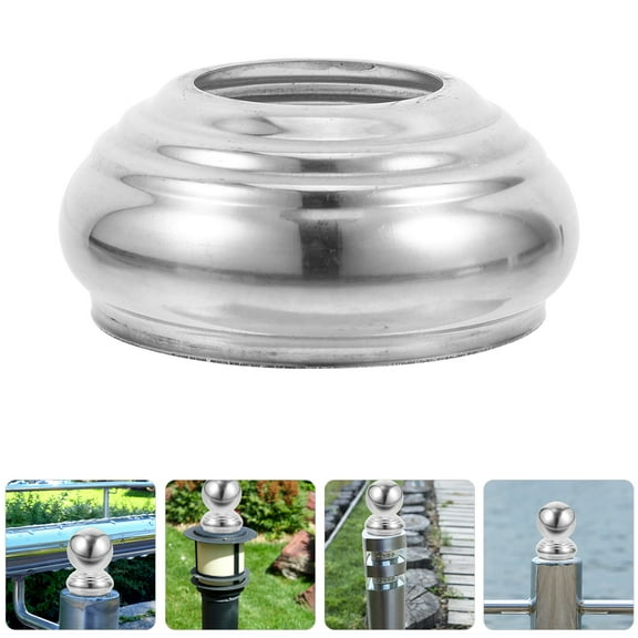 HOMEMAXS Gazing Globe Stand for Garden Outdoor and Indoor Decoration Made of Stainless Steel Silver Color 2