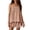 Khaki, variant on Womens Gingham Plaid 2 Piece Outfits Ruffle Smocked Spaghetti Strap Cami Top Elastic Waist Shorts Set No Pockets Casual Summer Beach Vacation Loungewear