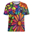 thumbnail image 5 of Nostalgic Vintage Floral T Shirts Basic T-Shirt Short Sleeve Ladies Tee Shirt Summer Graphic Clothing, 5 of 6