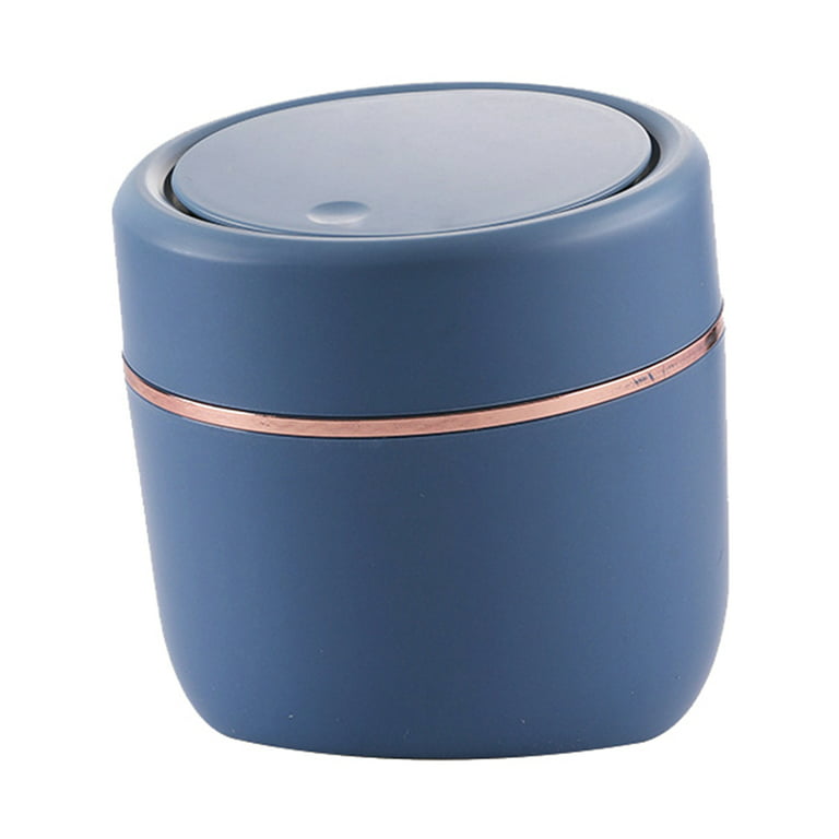 Travelwant Mini Trash Can with Lid, Press-Type with Removable Inner Plastic Small  Garbage Can Little Tiny Waste Basket Compact Covered Closable Trash Bin 