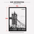 thumbnail image 3 of FungYuan 18x24 Black Plastic Picture Frames Set of 4, Lightweight Poster Frames for Photos, Prints and Gallery Wall, 3 of 6