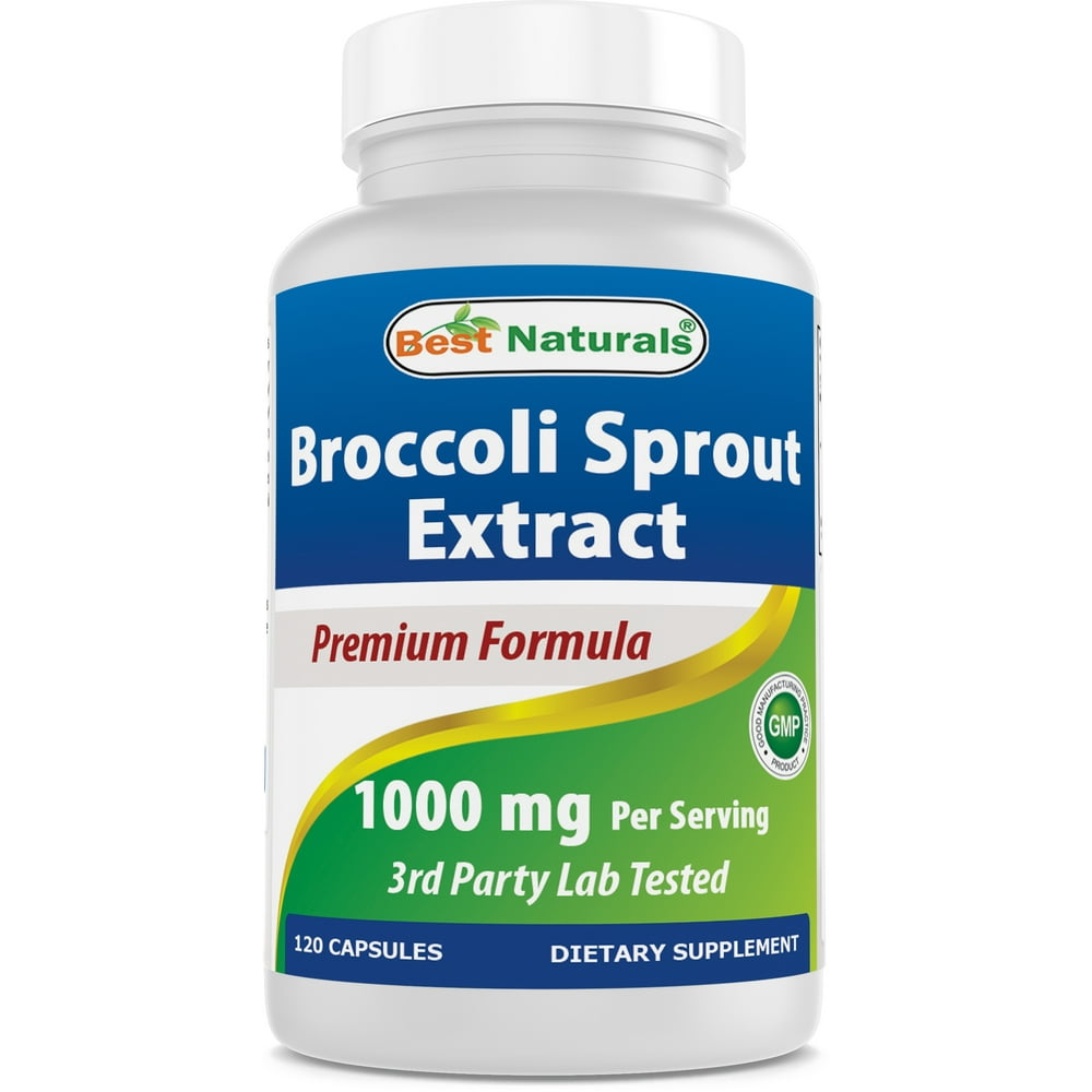 Best Naturals Broccoli Sprouts Extract 1000 mg 120 Capsules Walmart