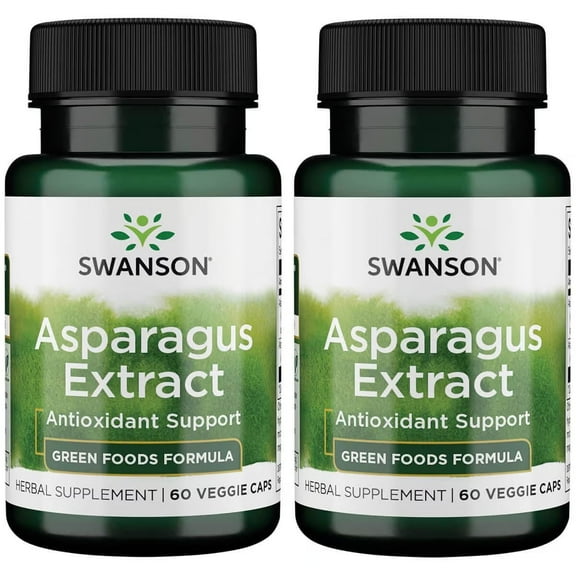 Swanson Full Spectrum Asparagus Young Shoots 400 mg 60 Caps 2 Pack