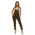 thumbnail image 3 of Cute Teen Girl Junior's Skinny Long Jumpsuit Overalls Sexy Straps Zip up Sleeveless, Camo, 13, 3 of 5