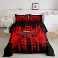 thumbnail image 3 of Feelyou Red Gamepad Boy Bedding Comforter Set, Fashion Game Console Twin Comforter Sets, Futuristic Stripes Lines Reversible Bedding Set, Breathable Home Decor, 2-Piece, 3 of 9