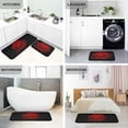 thumbnail image 4 of Valentine''s Day Red Rose Kitchen Rugs Sets of 2 Non Slip Kitchen Mat Polyester Area Rugs Set Floor Mats Washable Carpet Mat Comfort Standing Mat for Kitchen Laundry Sink Office, 4 of 6