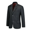 thumbnail image 2 of Boy's Dark Gray Suit Jacket Formal Suit for Wedding Church Birthday Party Prom School Homecoming Stage Show, 2 of 5
