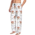 thumbnail image 6 of Wukai Corgi With Santa Claus Hat Mens PJ Pajama Pants|Sleepwear Plaid PJs with Pockets|Men's Lightweight Open-Hem Lounge Pants-XX-Large, 6 of 6