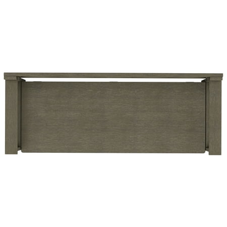 Simpli Home - Amherst Transitional MDF and Plywood Storage Bench with Backrest - Farmhouse Gray