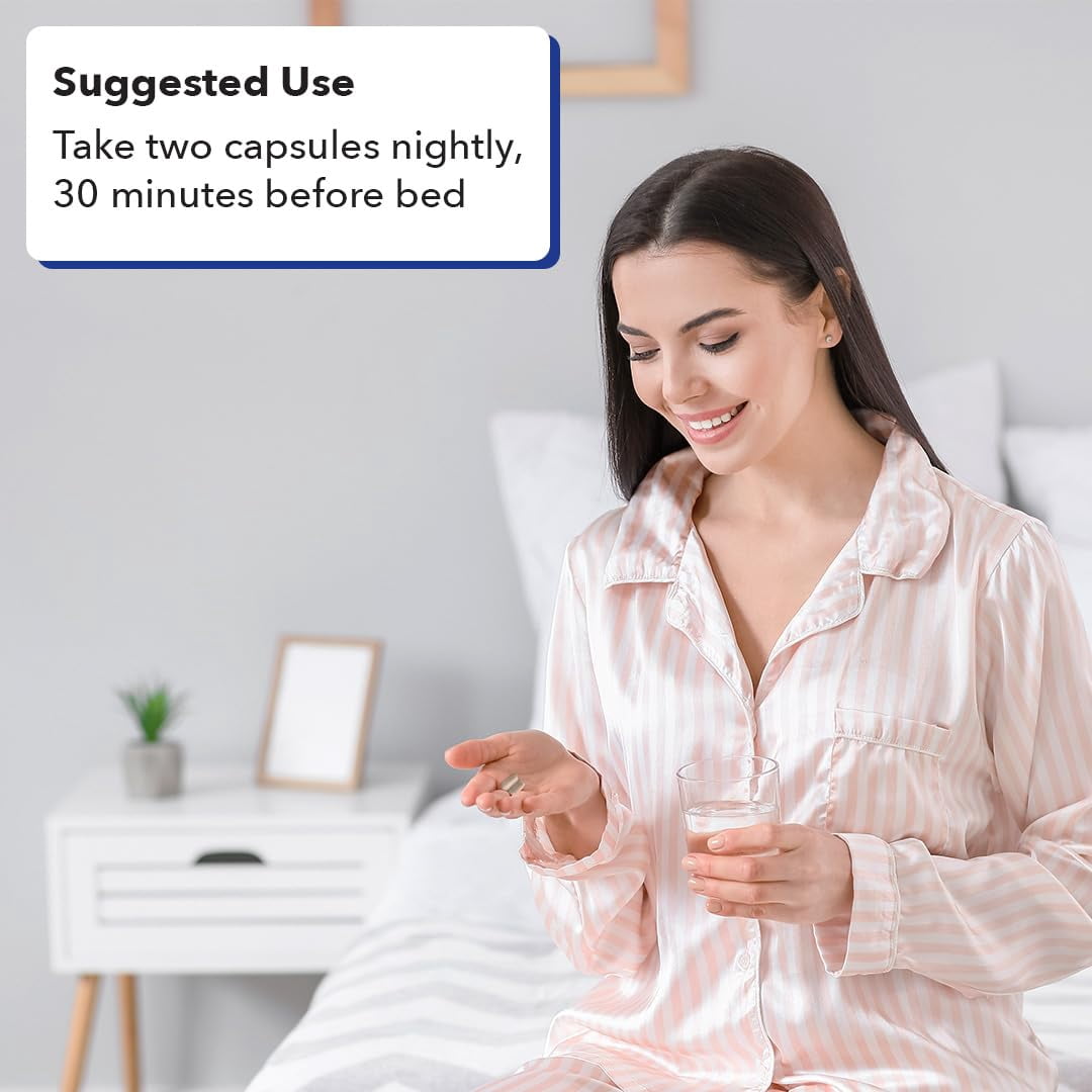 LifeSeasons Rest-ZZZ - Natural Sleep Support Supplement - Fall Asleep & Stay Asleep - Calms Nervous System - Ease Muscle Tension & Restlessness - Low Dose Melatonin GABA & Chamomile - 60 Capsules