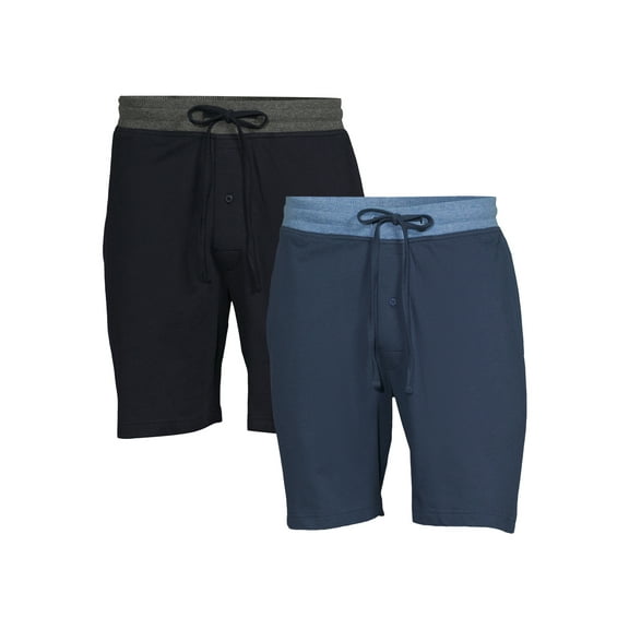 Hanes Men's Soft French Terry Pajama Shorts, 2-Pack, Sizes S-5XL