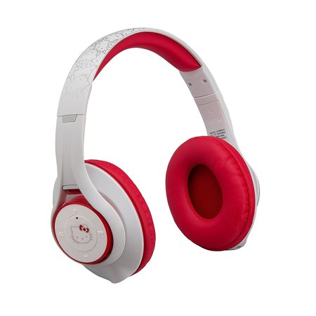 Hello Kitty Bluetooth Headphones with Microphone, Voice Activation and Bonus Aux