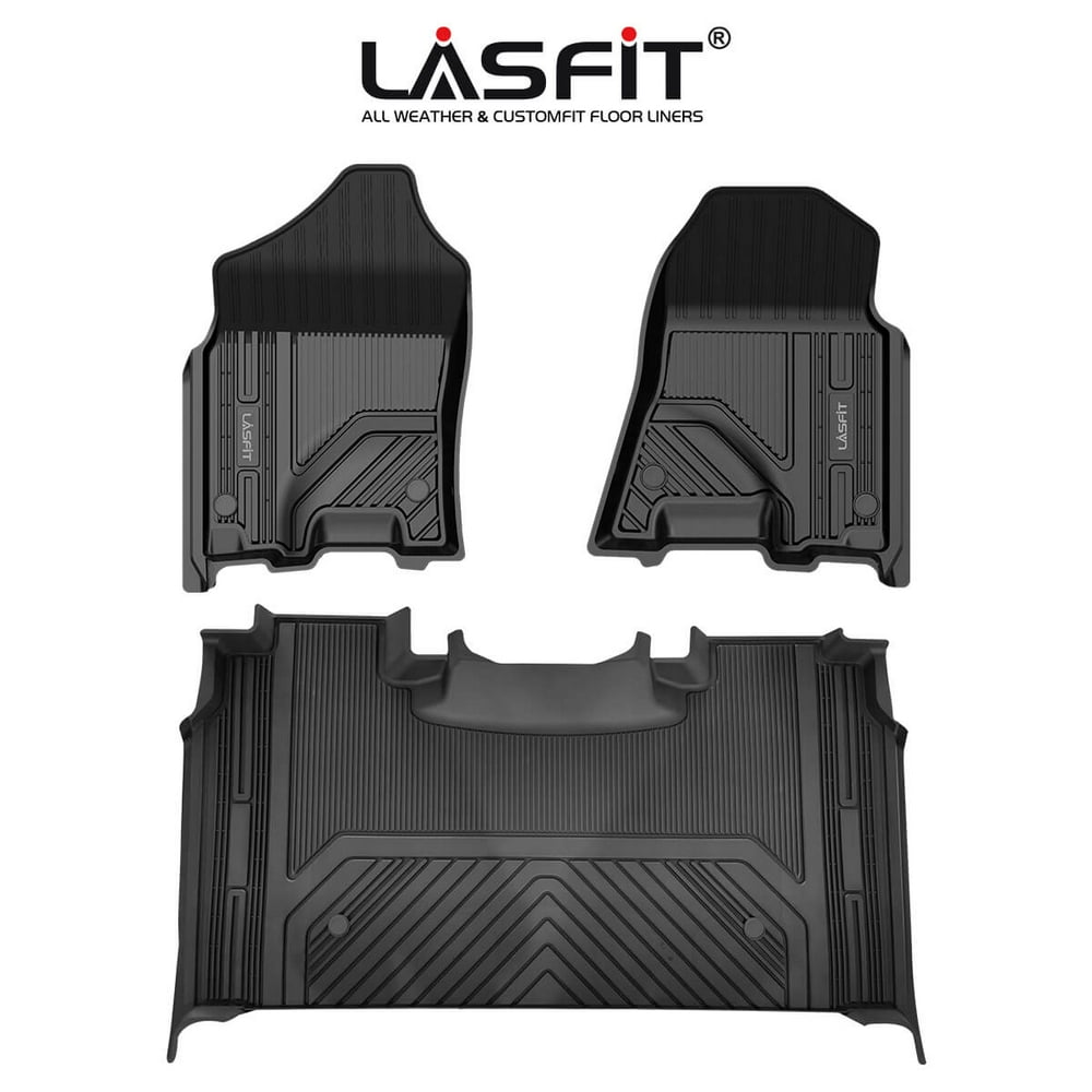 Lasfit Floor Mats for 2019 2020 2021 Ram 1500 Crew Cab(Bucket Seating